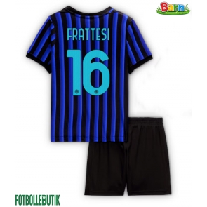 Inter Milan Davide Frattesi #16 Hemmaställ Barn 2025-26 Kortärmad (+ Korta byxor)